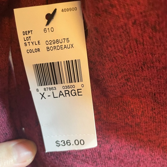 New Burgundy Cowl Neck Sweater - Picture 3 of 4